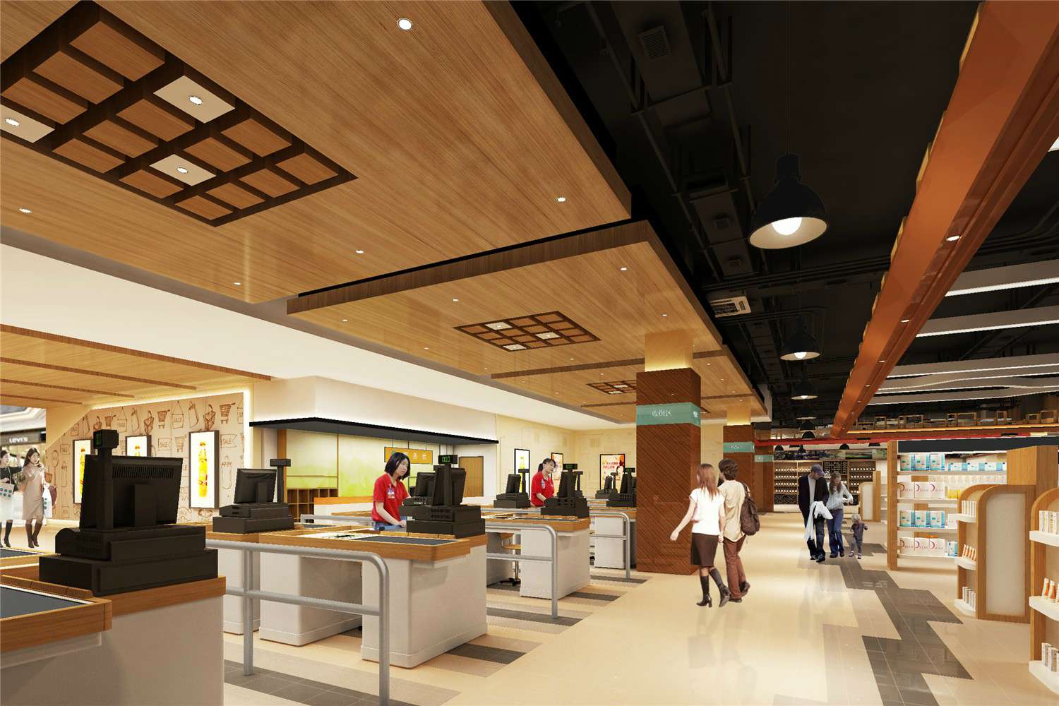 焦作大型超市裝修設(shè)計(jì)效果圖