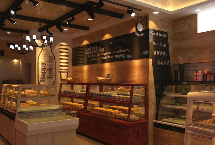 時尚蛋糕店裝修設(shè)計效果圖