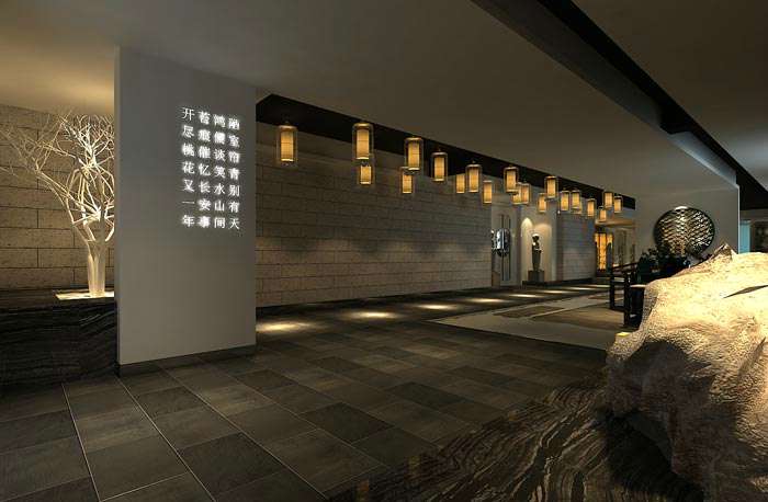 現(xiàn)代中式風(fēng)格中餐廳裝修設(shè)計效果圖