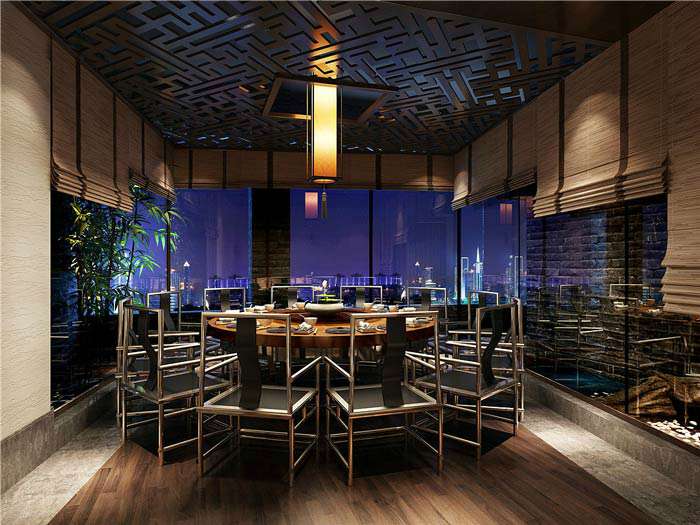 肥牛火鍋店裝修設(shè)計效果圖