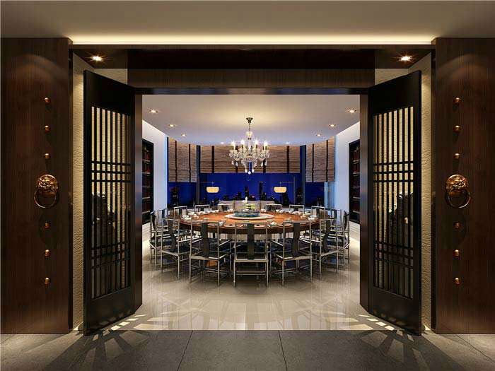 肥牛火鍋店裝修設(shè)計效果圖