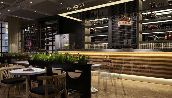 書(shū)苑咖啡館裝修設(shè)計(jì)效果圖