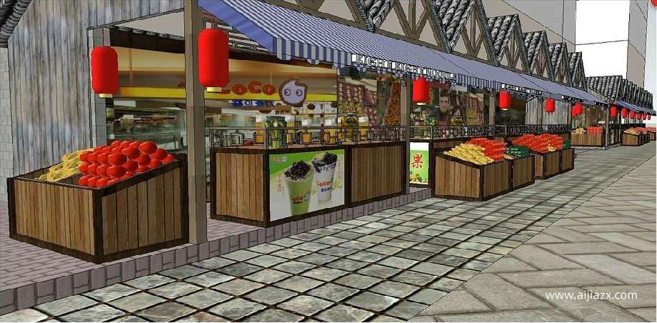 鄭州美食街店面設計的重要性 鄭州美食街店面設計的重要性