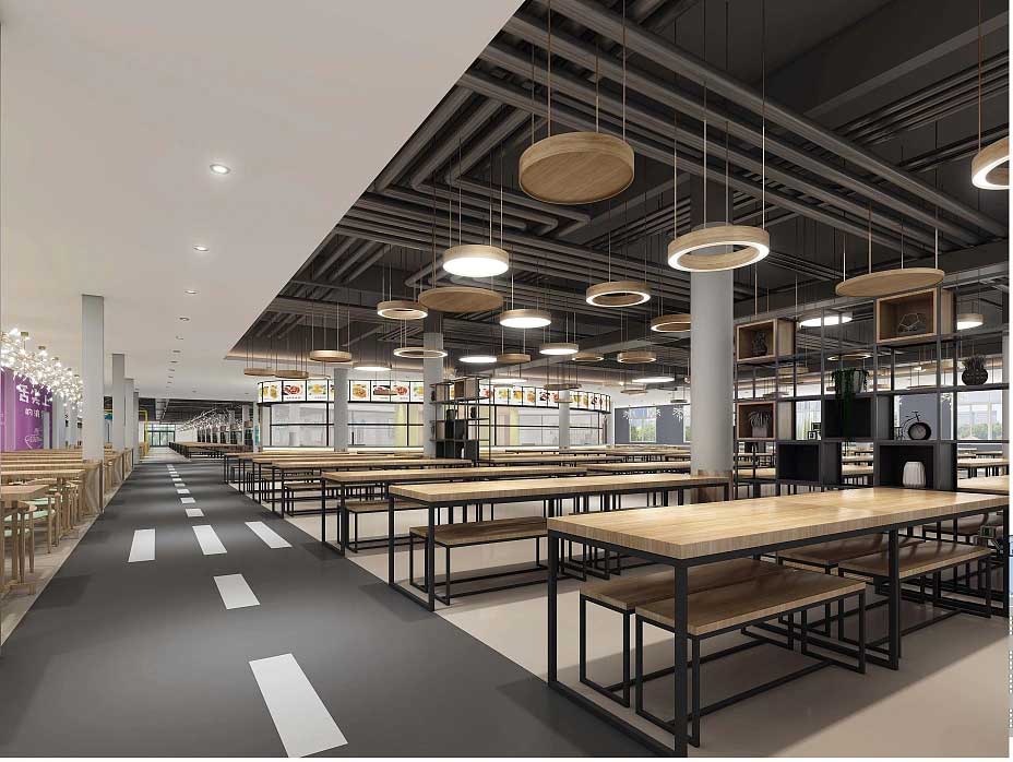 許昌學(xué)校食堂裝修設(shè)計(jì)效果圖