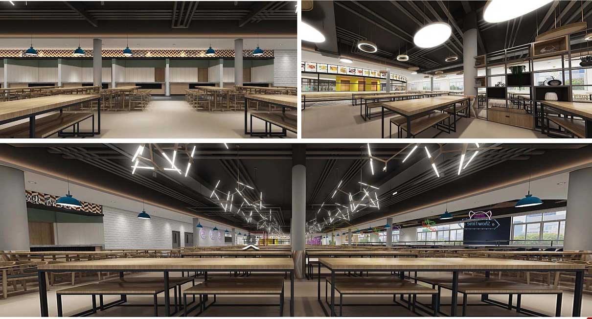 許昌學(xué)校食堂裝修設(shè)計(jì)效果圖