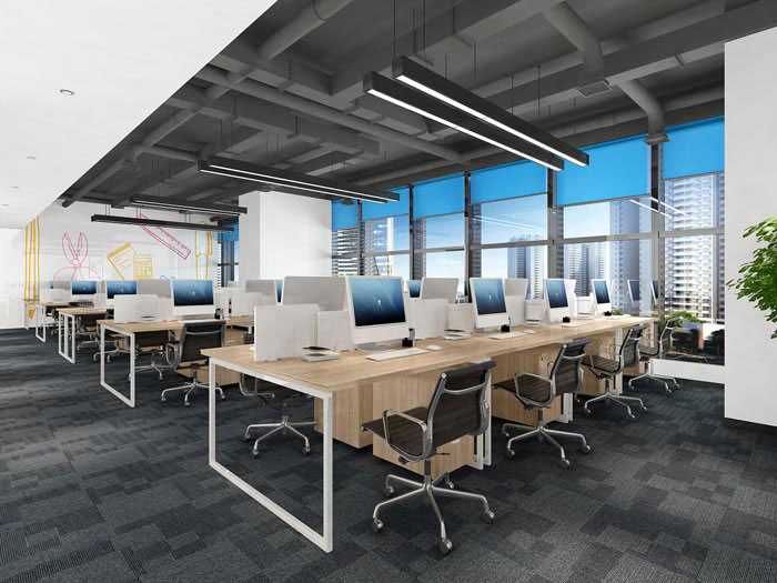 390平米餐飲行業(yè)辦公室裝修設計效果圖