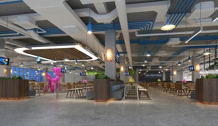 開封學(xué)校食堂設(shè)計(jì)-學(xué)校食堂裝修設(shè)計(jì)效果圖