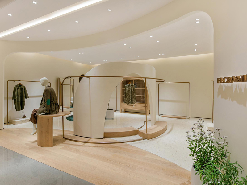 120平米現(xiàn)代簡約風(fēng)服裝店裝修設(shè)計(jì)