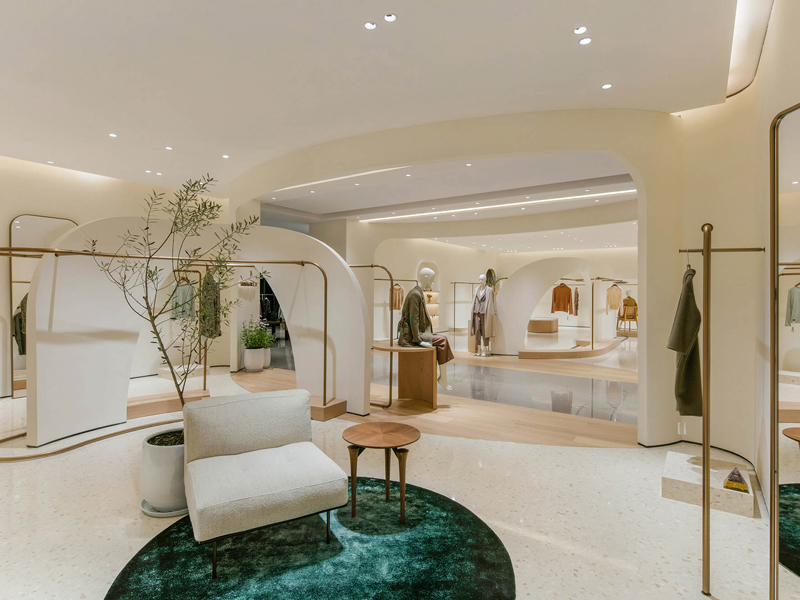 120平米現(xiàn)代簡約風(fēng)服裝店裝修設(shè)計(jì)