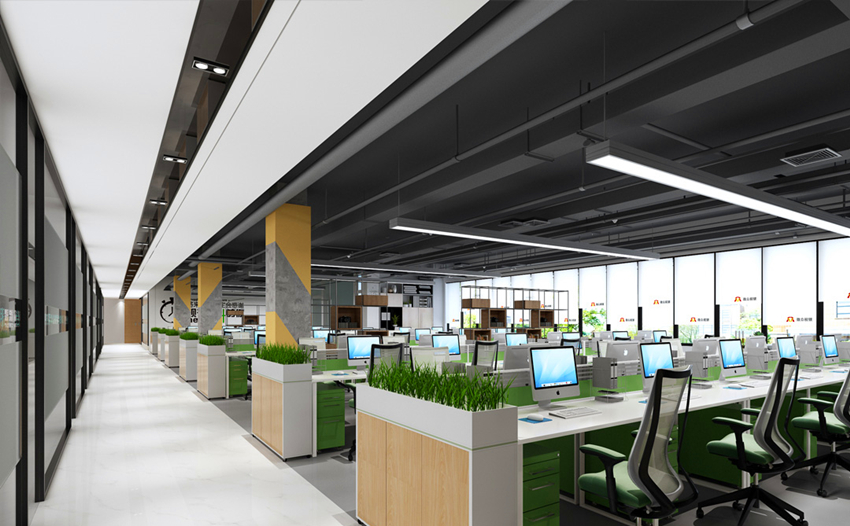 1100平米金融辦公空間裝飾設計效果圖