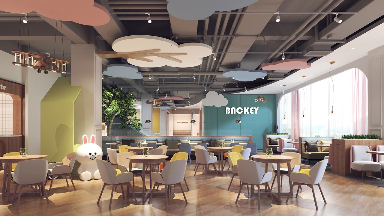 235平米親子餐廳裝修設(shè)計效果圖