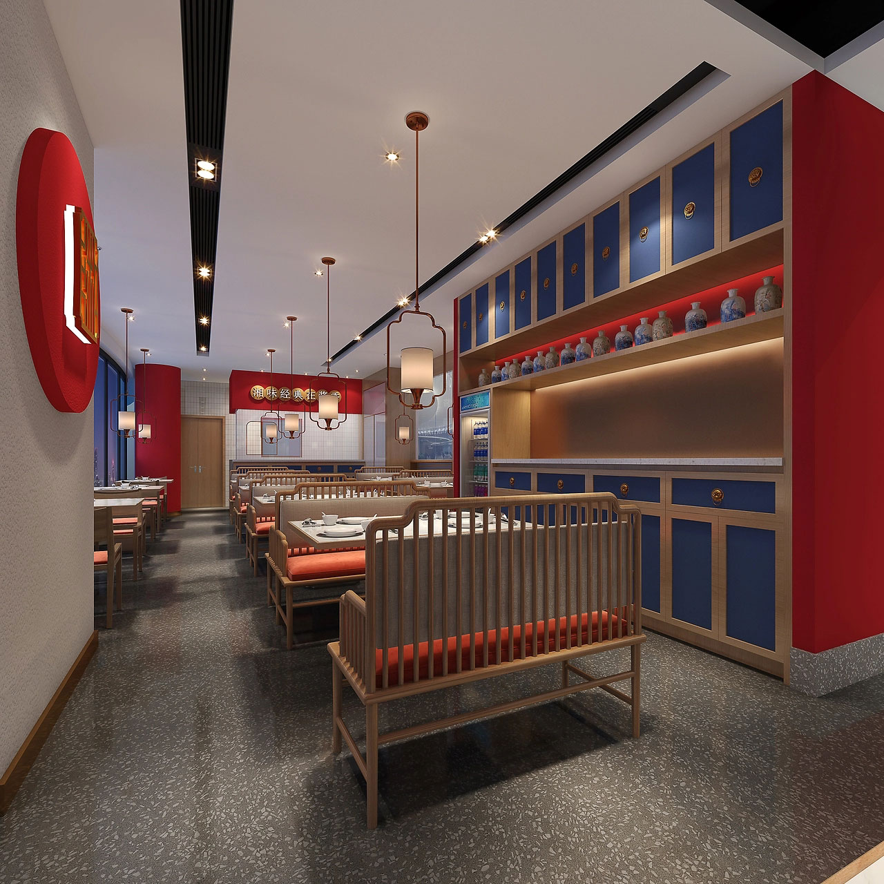 245平米湘菜餐廳裝修設(shè)計效果圖