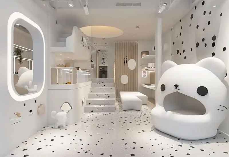 鄭州寵物店裝修設計:萌寵互動空間設計