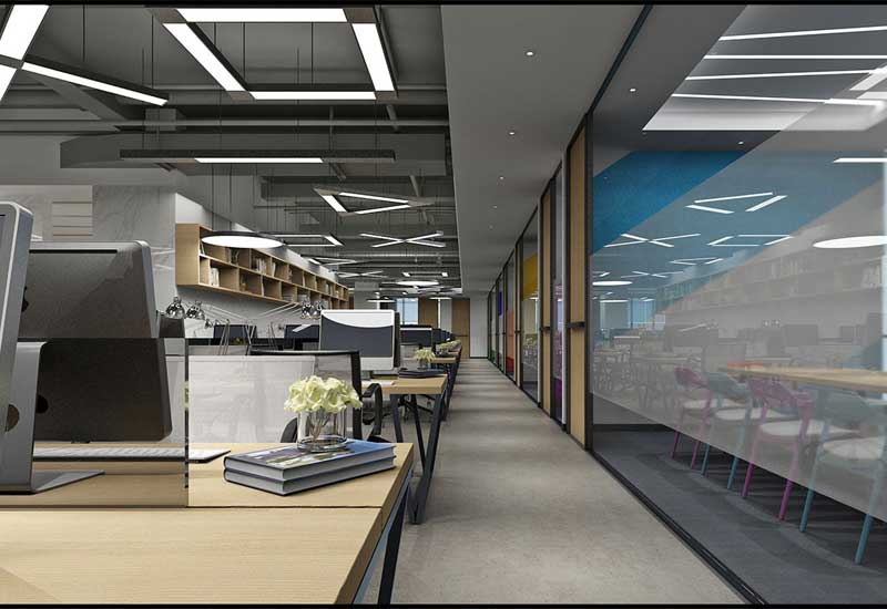 鄭州辦公室裝修吊頂太低壓抑?裸頂噴漆省層高方案