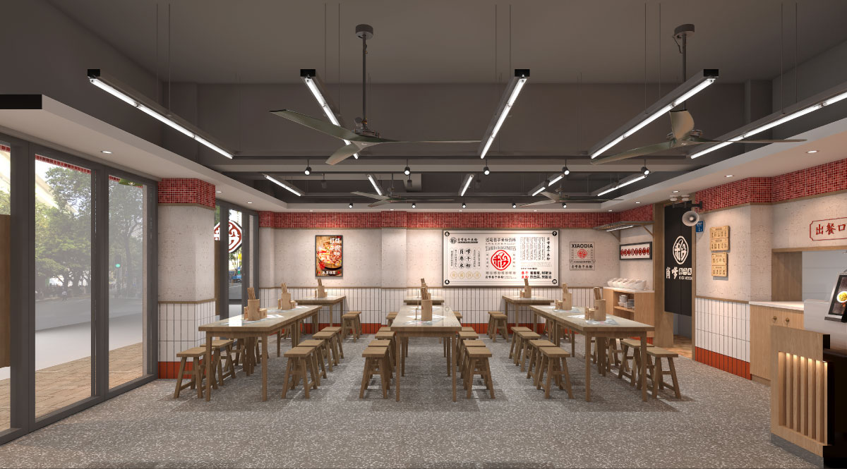 180平米鄭州快餐店裝修設計效果圖