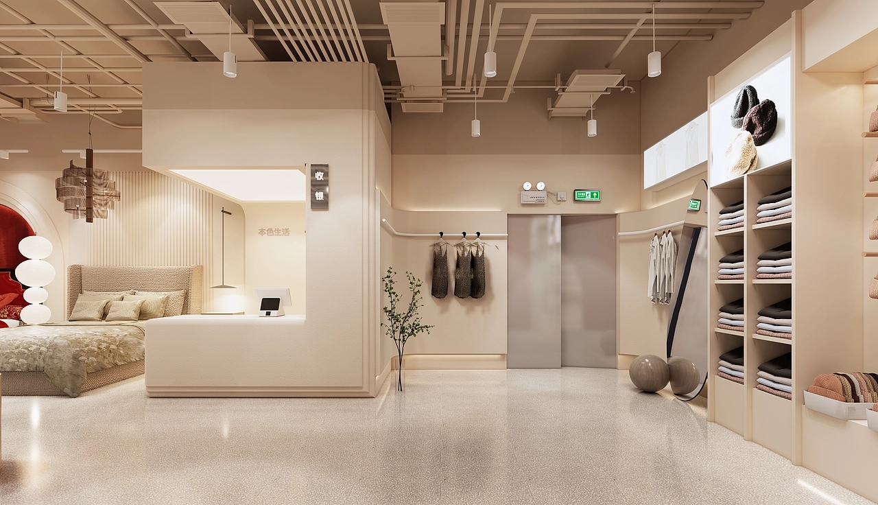 800平米鄭州家紡店面裝修設計效果圖