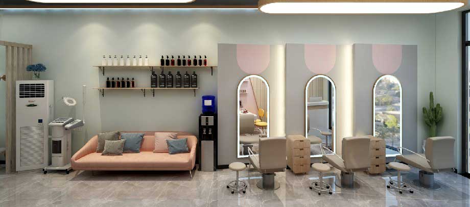 45平米美發(fā)店裝修設計裝修圖