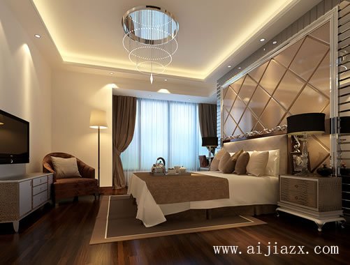 淺色調(diào)的簡歐風格大戶型臥室裝修效果圖
