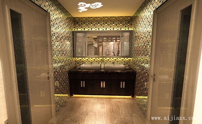 淺色調的酒店衛(wèi)生間裝修效果圖