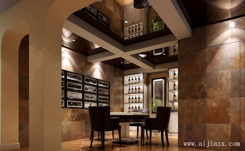 優(yōu)雅神秘的280平米西班牙風(fēng)格別墅酒窖裝修效果圖