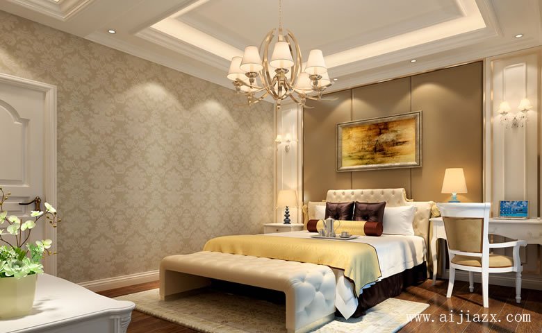 優(yōu)美舒適的歐式風格別墅客臥裝修效果圖